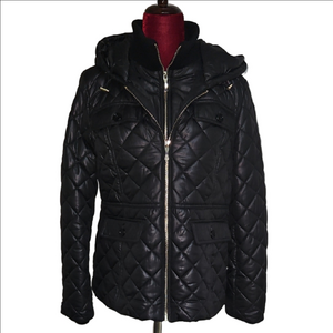 kate spade Quilted Black Winter Coat Size Large